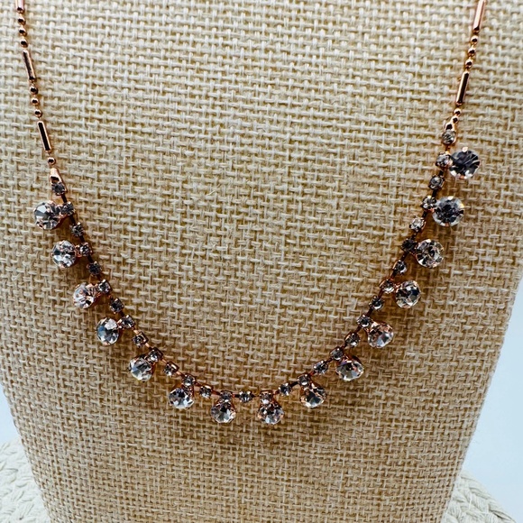 Rose Gold Necklace And Earrings Set - Picture 3 of 7